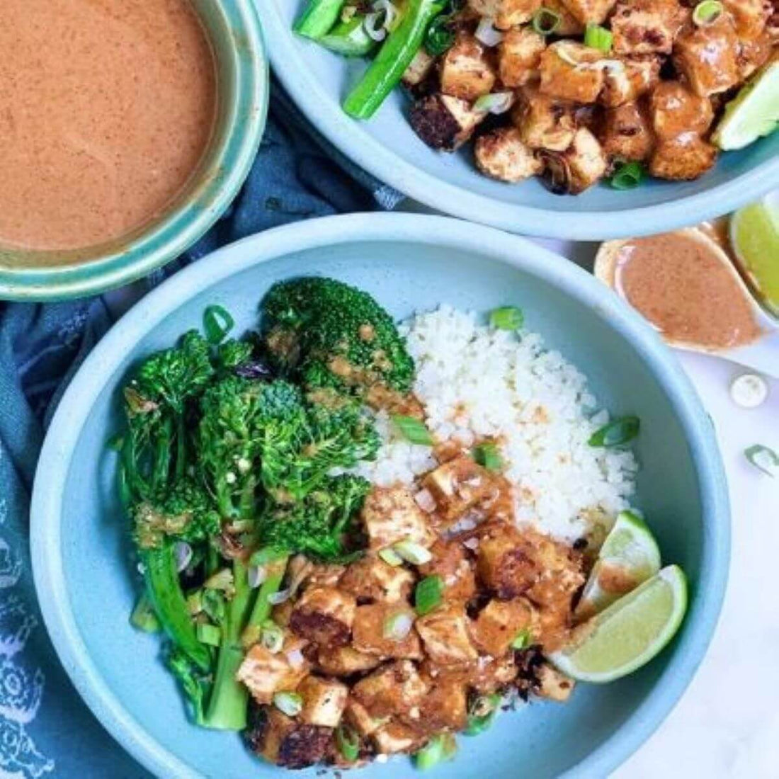 Almond Butter tofu bowl